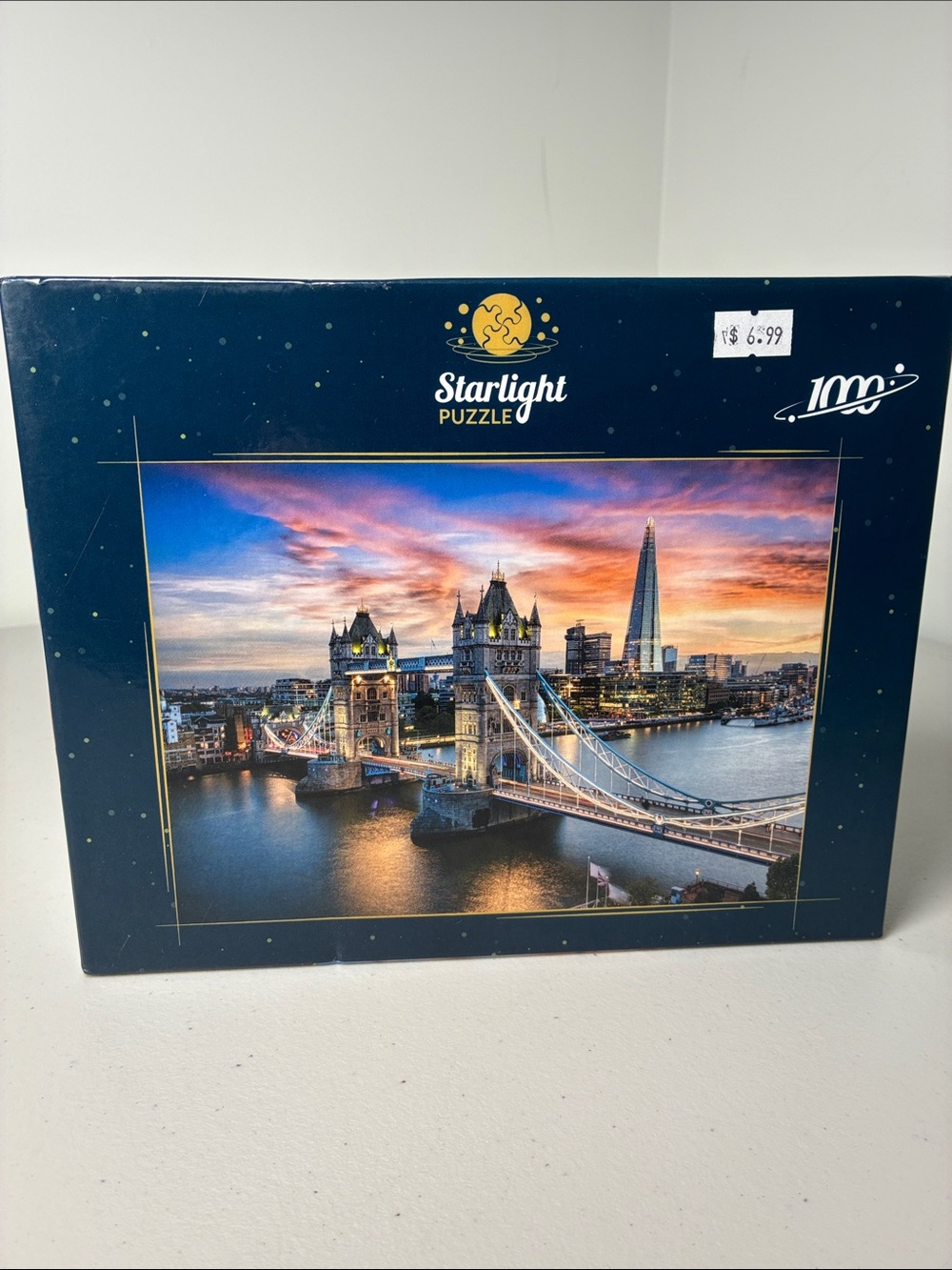London Bridge Sunset 100-Piece Kids Puzzle - Blue